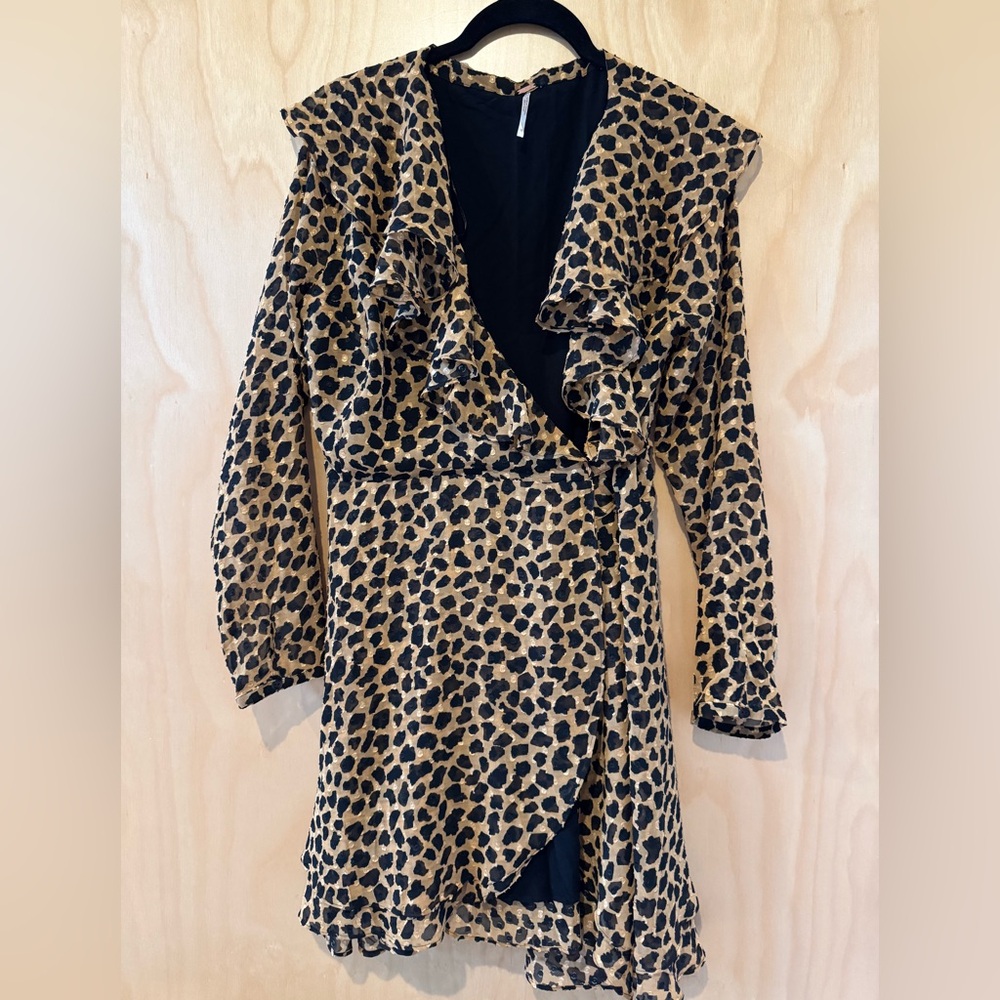 Free People Leopard Print Mini Dress